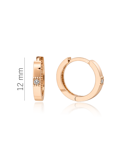 Auksiniai auskarai su deimantais