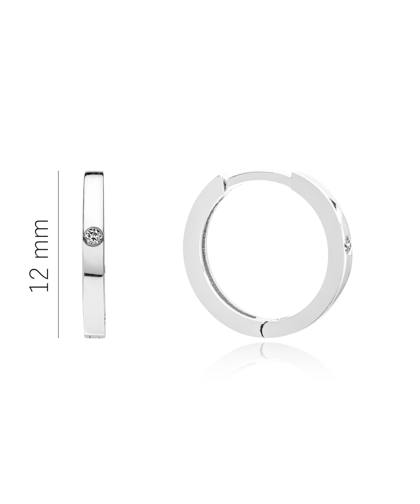 Balto aukso auskarai su deimantais