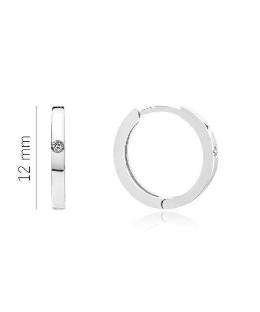 Balto aukso auskarai su deimantais