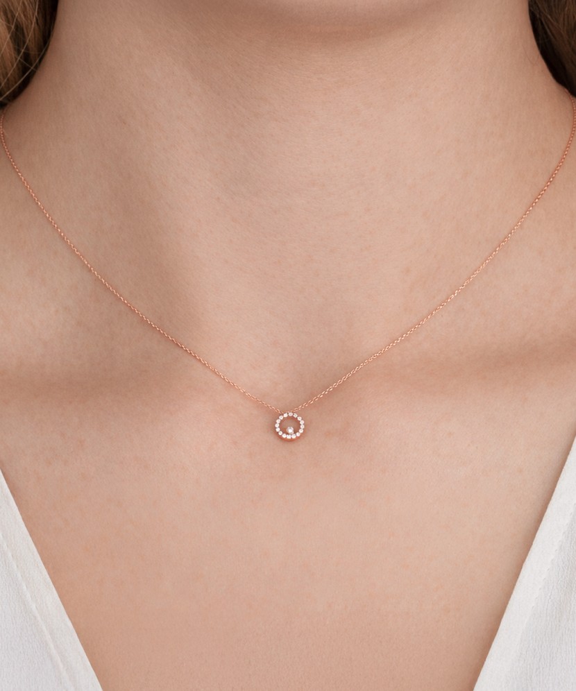 Auksinė Grandinėlė Su deimantiniu Pakabuku