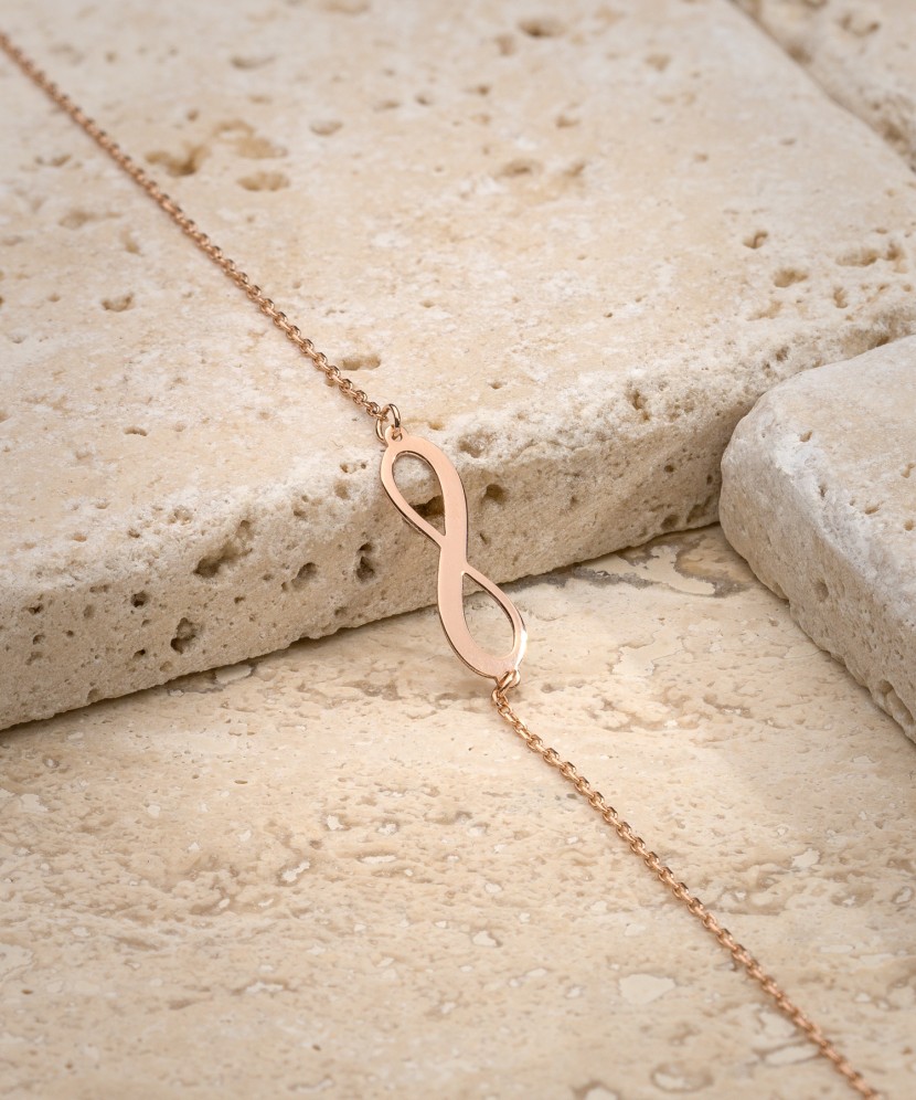 Auksinė apyrankė su cirkonio užsegimu "Begalybė"