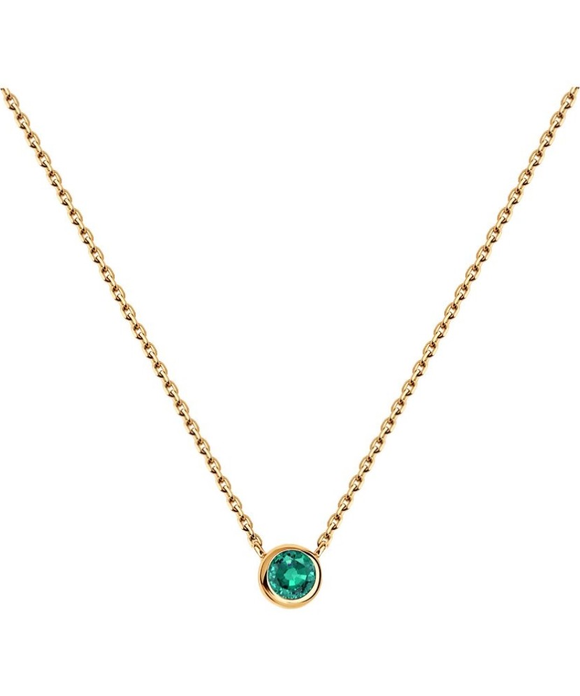 Auksinė grandinėlė su smaragdo pakabuku - Auksinės grandinėlės su pakabukais - Goldinga