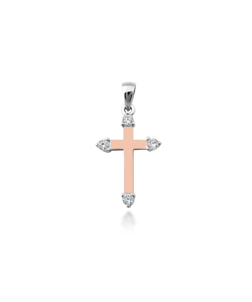 Sidabrinis pakabukas su cirkoniais dengtas auksu