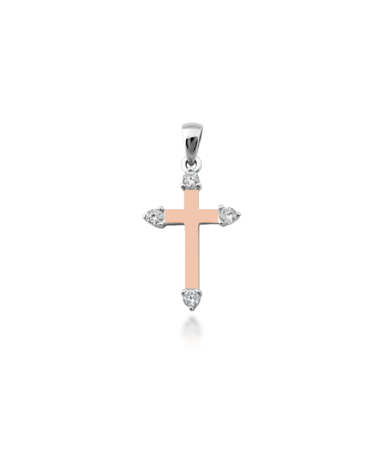 Sidabrinis pakabukas su cirkoniais dengtas auksu