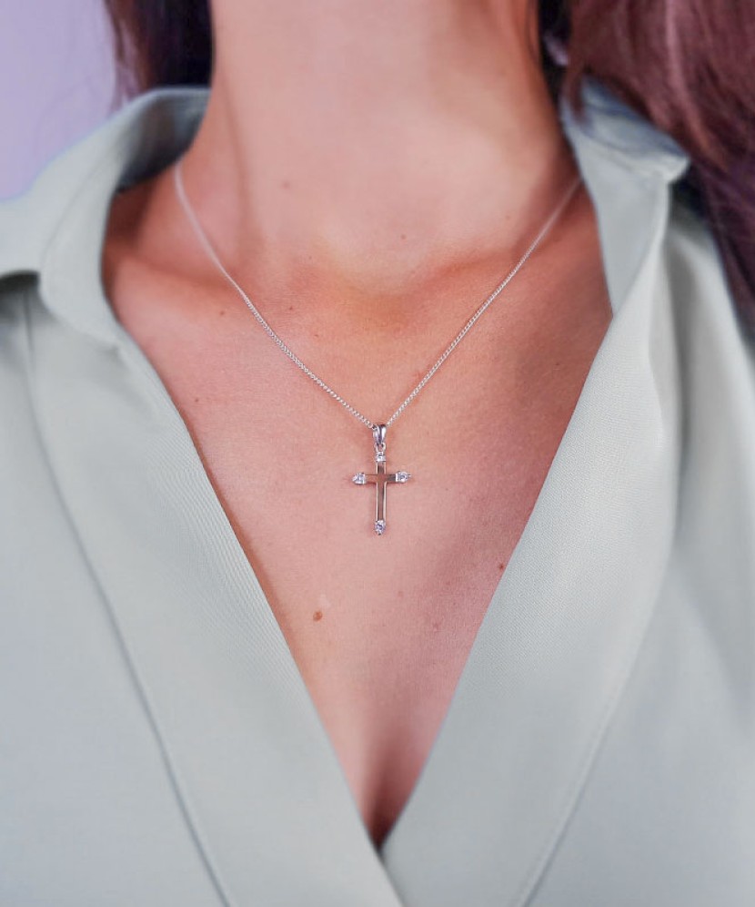 Sidabrinis pakabukas su cirkoniais dengtas auksu