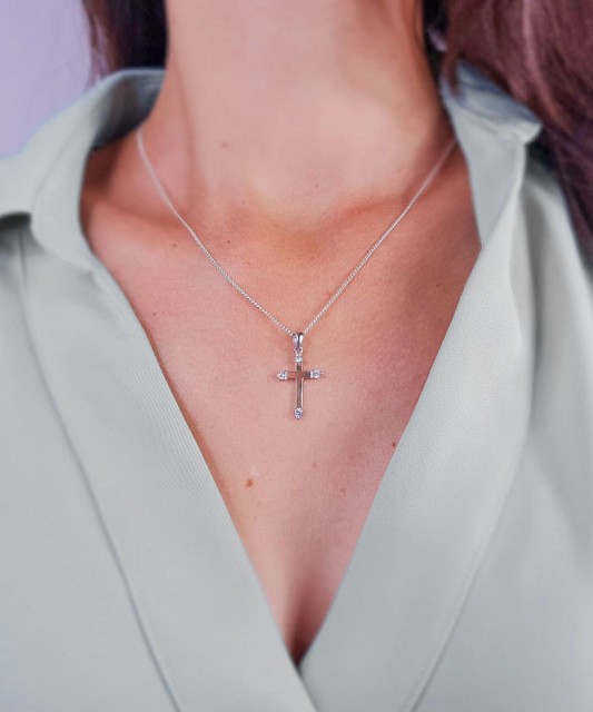 Sidabrinis pakabukas su cirkoniais dengtas auksu