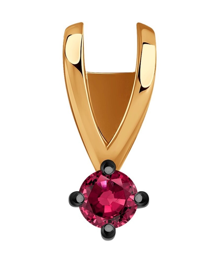 Auksinis pakabukas su rubinu - Pakabukai su brangakmeniais - Goldinga