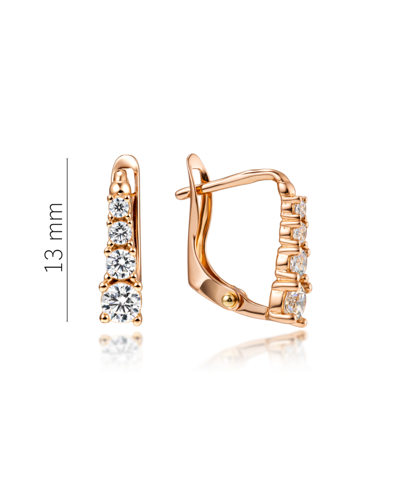 Auksiniai auskarai su cirkoniais