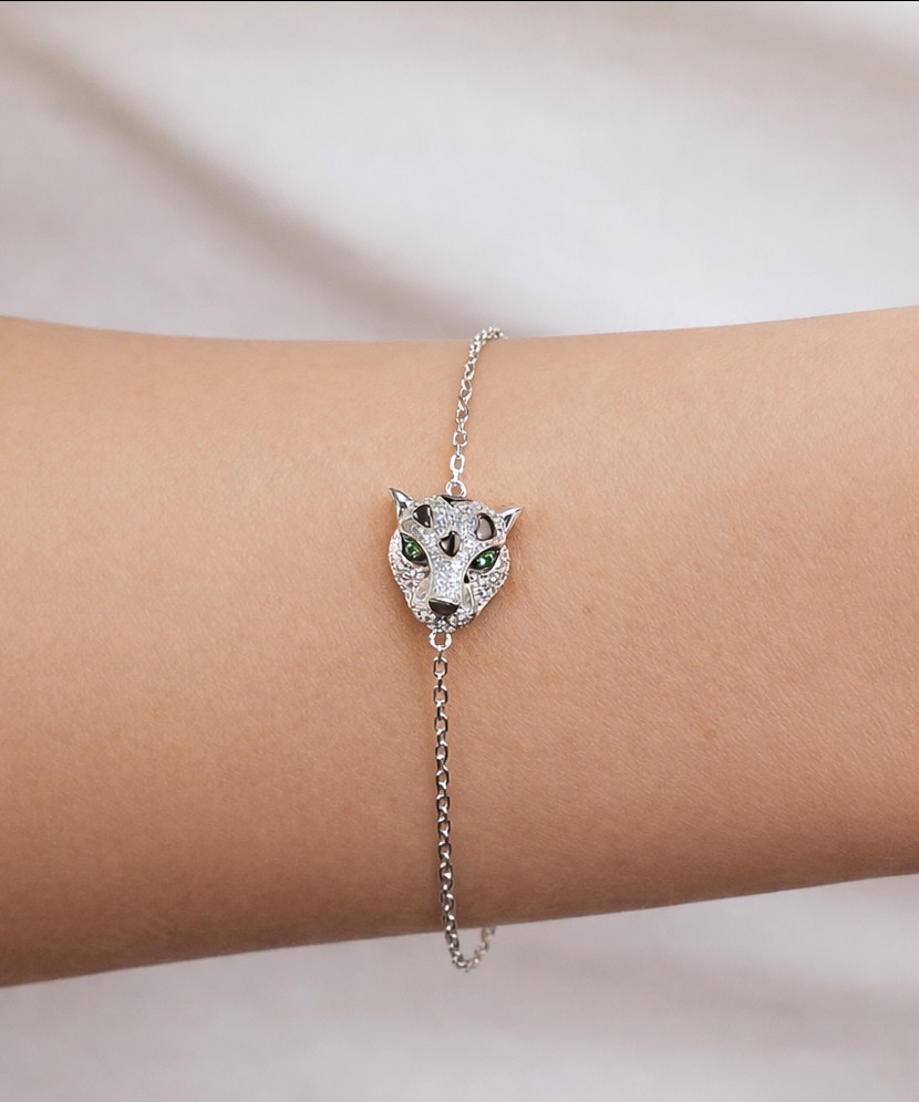 Sidabrinė apyrankė su cirkoniais ir špineliais  - Goldinga