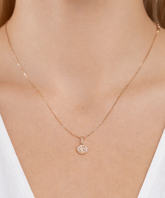 Auksinis pakabukas su cirkoniais "Gyvybės medis"