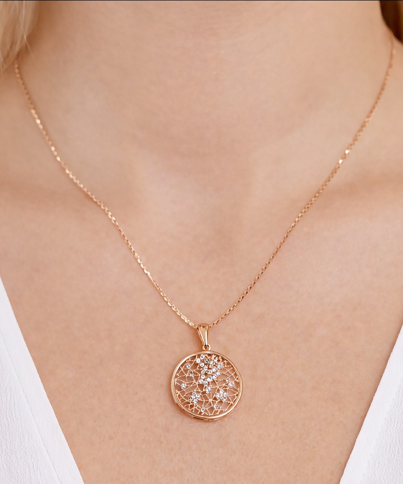 Auksinis pakabukas su cirkoniais