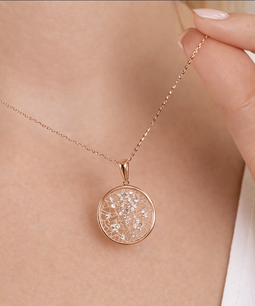 Auksinis pakabukas su cirkoniais