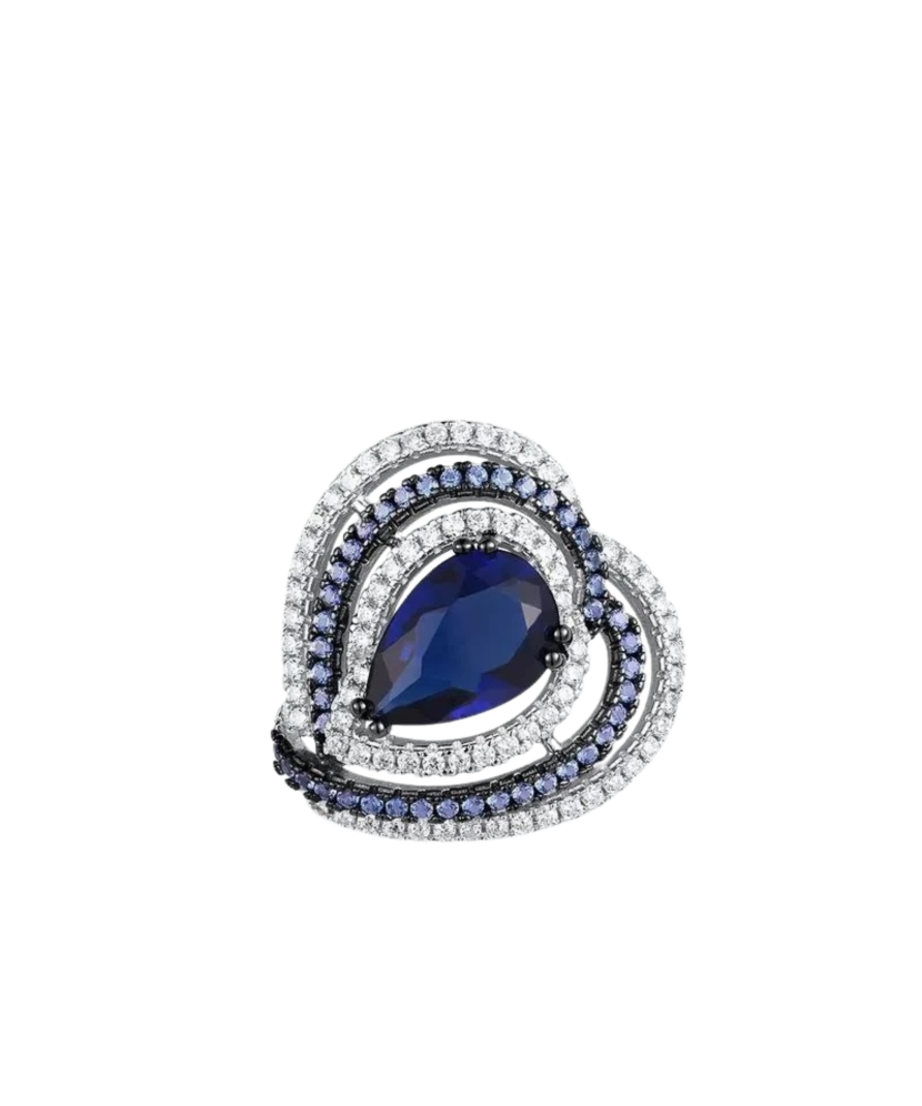 Sidabrinis pakabukas su špineliais ir cirkoniais