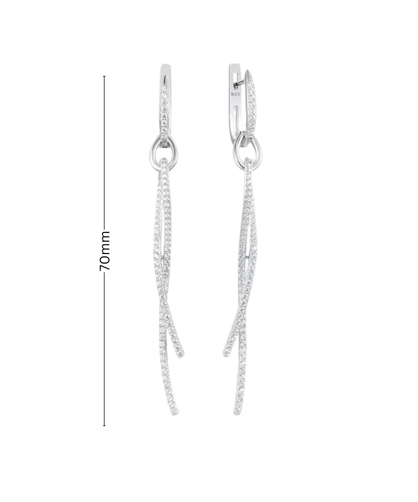 Sidabriniai auskarai su cirkoniais