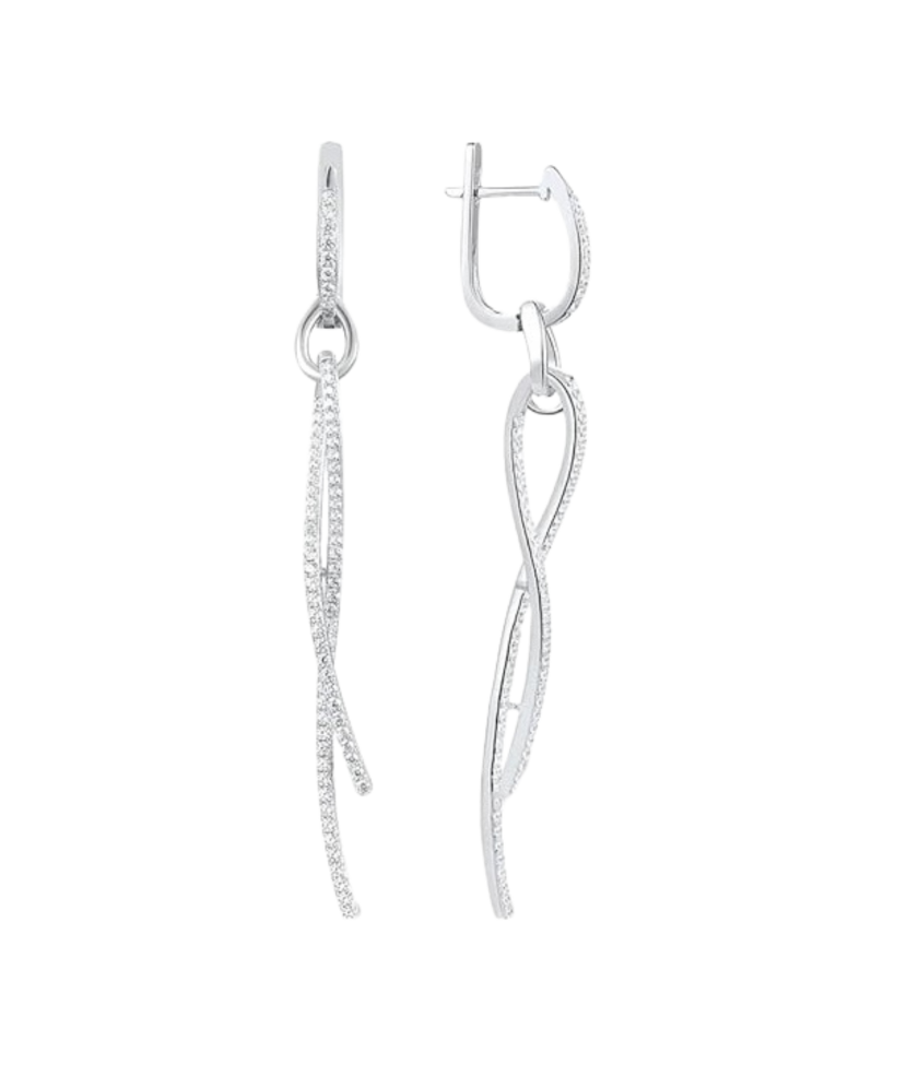 Sidabriniai auskarai su cirkoniais