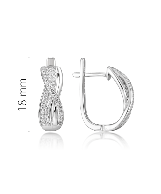 Sidabriniai auskarai su cirkoniais  - Goldinga