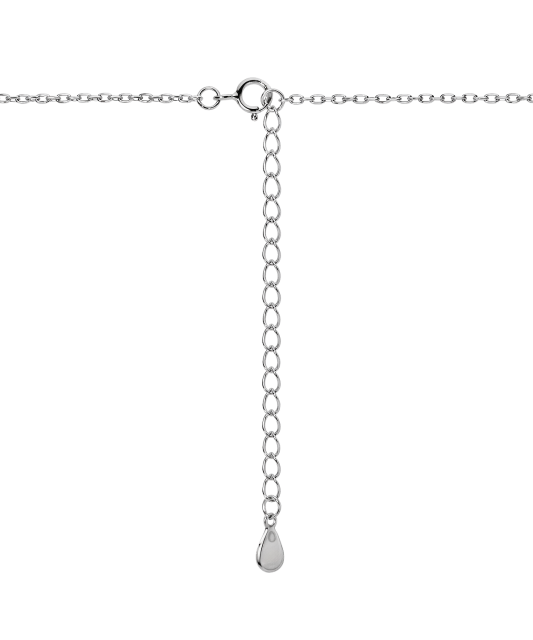 Sidabrinė grandinėlė su cirkonio pakabuku "Širdelė"