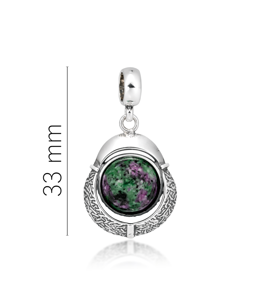 Sidabrinis pakabukas su jaspiu