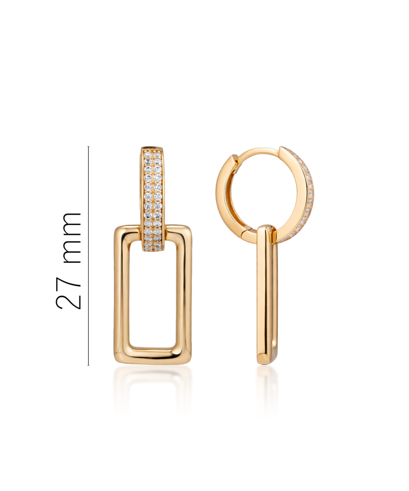 Auksiniai auskarai su cirkoniais