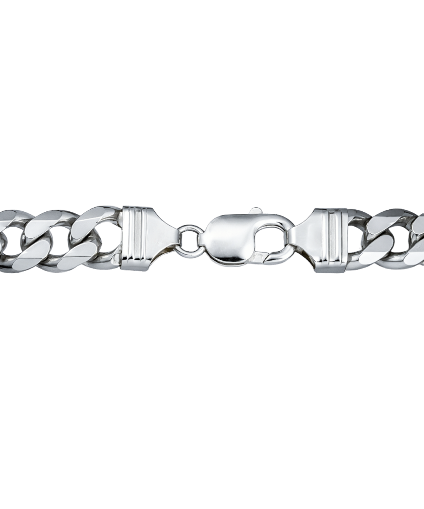 Sidabrinė vyriška grandinėlė "Curb"