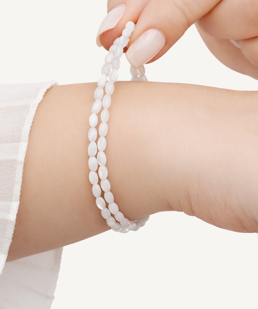 Sidabrinė Apyrankė Su Perlamutru  - Goldinga