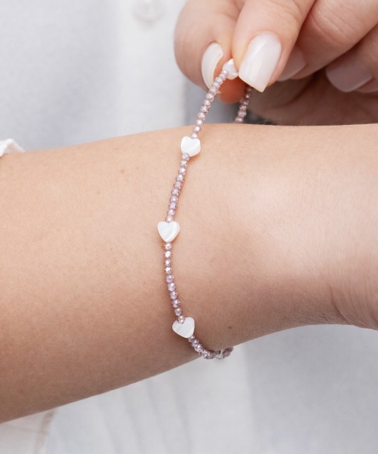 Apyrankė Su cirkoniais ir perlamutru