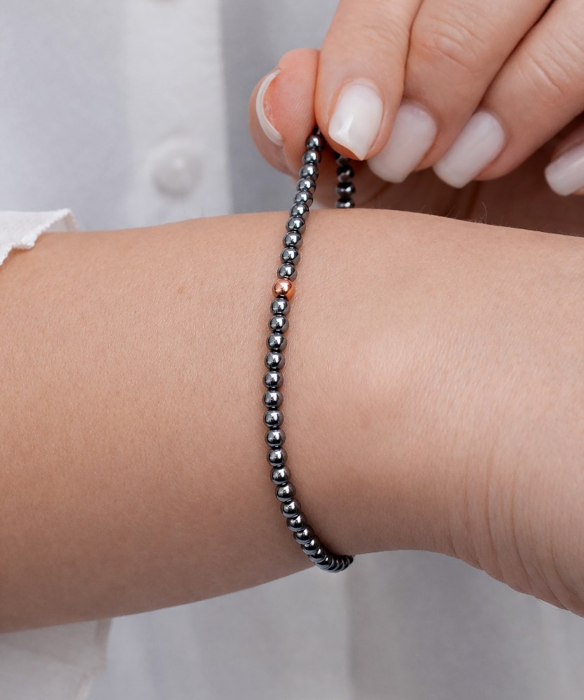 Terahercų apyrankė su paauksuotu sidabru