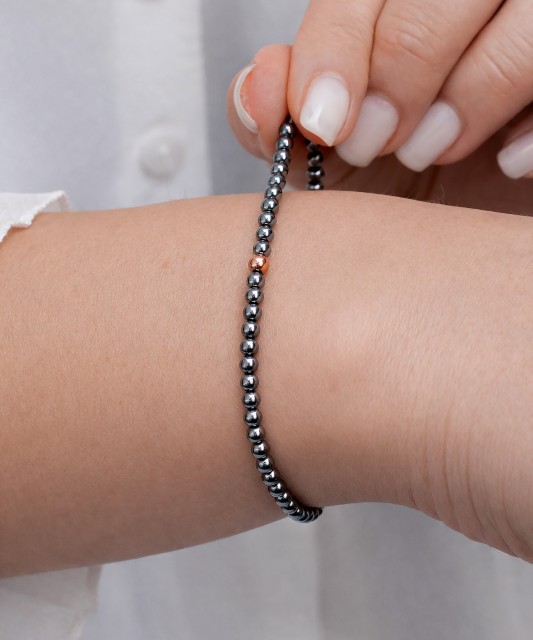 Terahercų apyrankė su paauksuotu sidabru