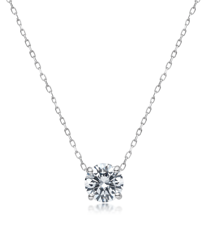 Sidabrinė grandinėlė su cirkonio pakabuku