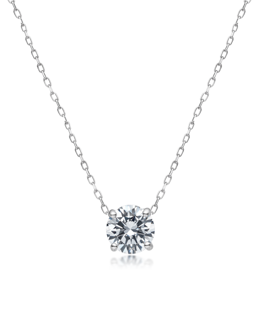 Sidabrinė grandinėlė su cirkonio pakabuku