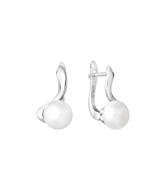 Sidabriniai auskarai su natūraliais perlais  - Goldinga