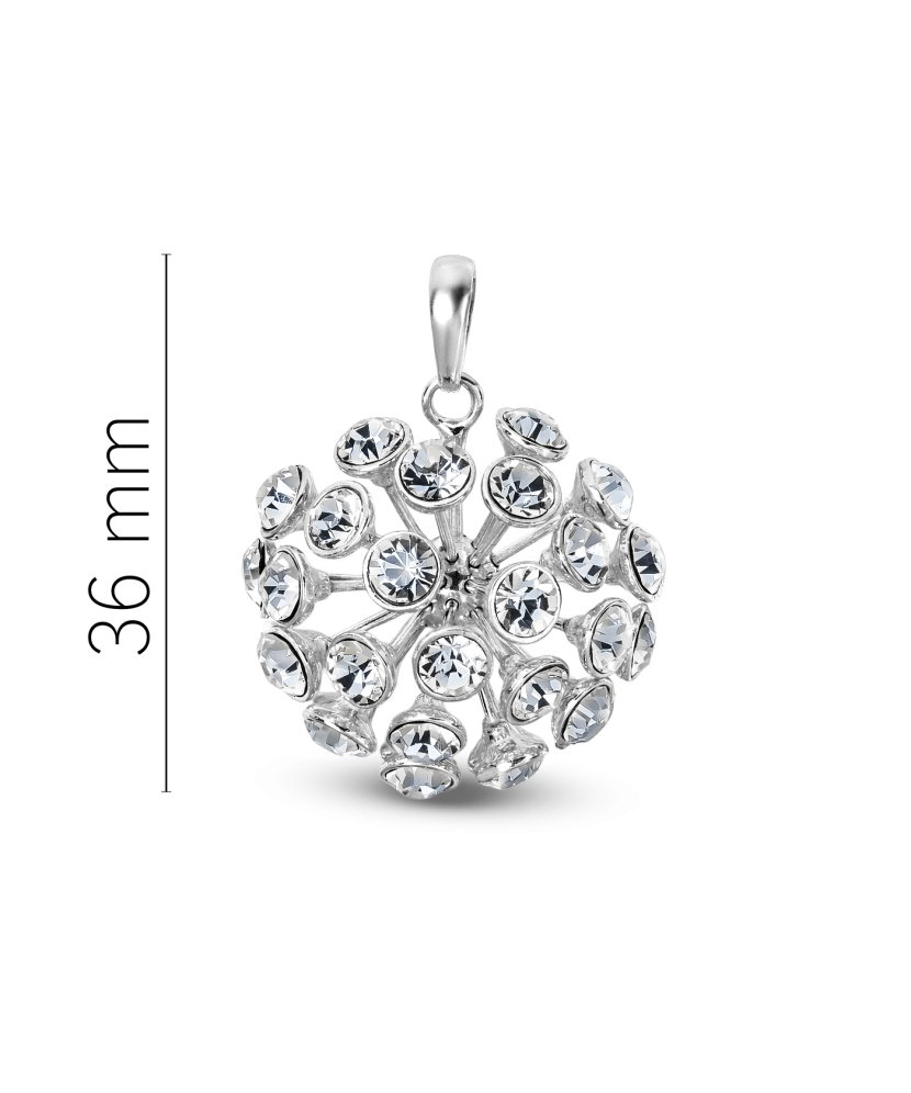 Sidabrinis pakabukas su kristalais