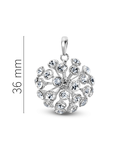 Sidabrinis pakabukas su kristalais