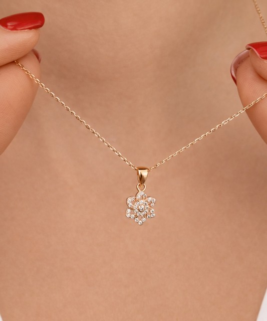 Auksinis pakabukas su cirkoniais