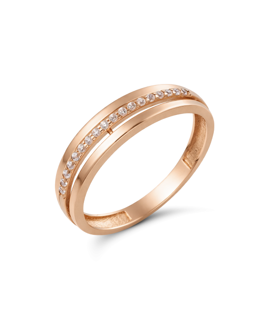 Auksinis žiedas su cirkoniais