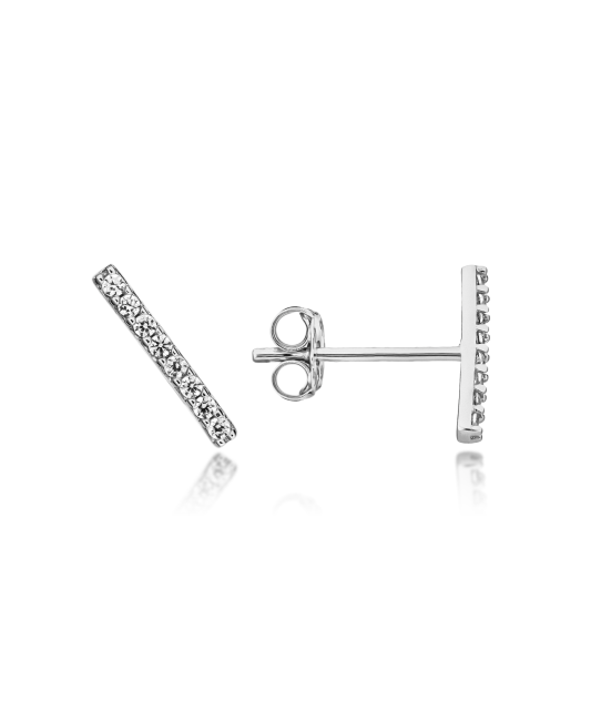 Balto aukso auskarai su cirkoniais