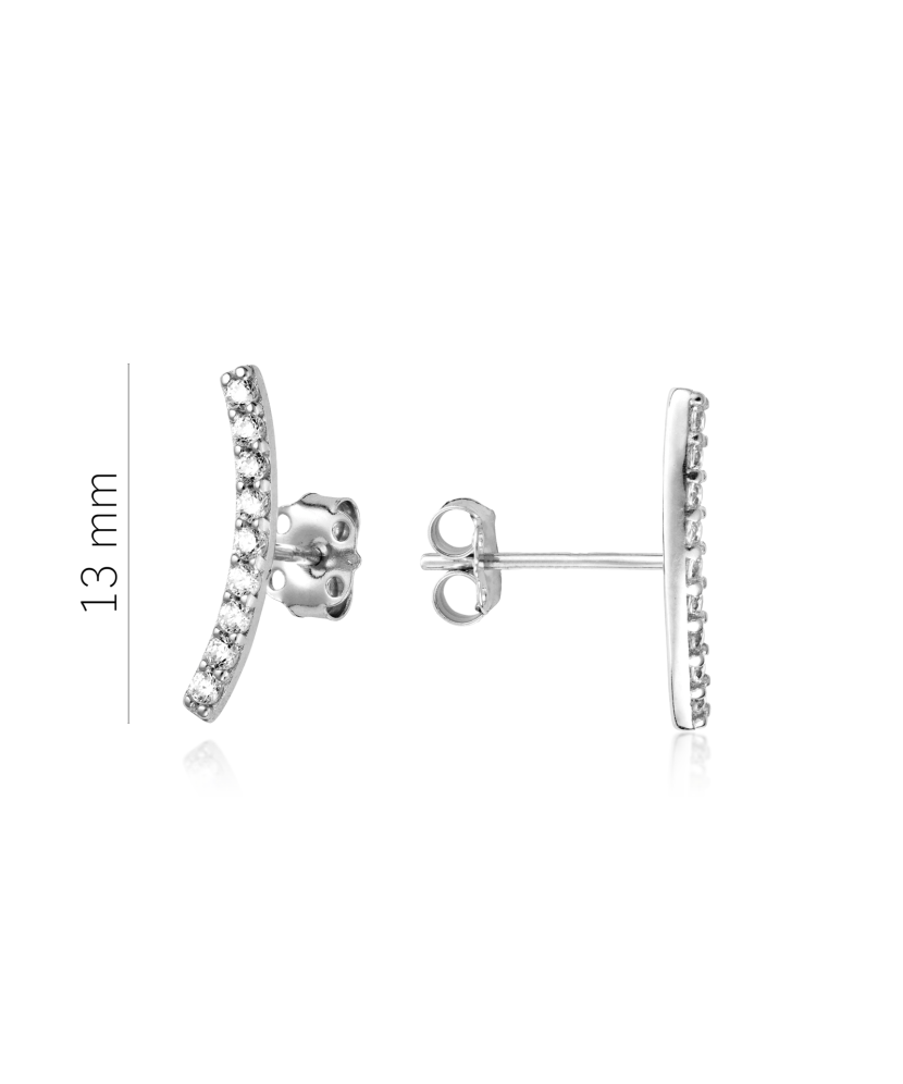 Balto aukso auskarai su cirkoniais