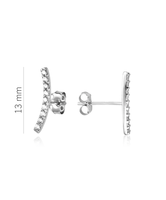 Balto aukso auskarai su cirkoniais