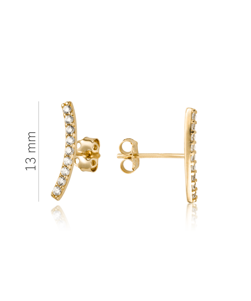 Geltono aukso auskarai su cirkoniais