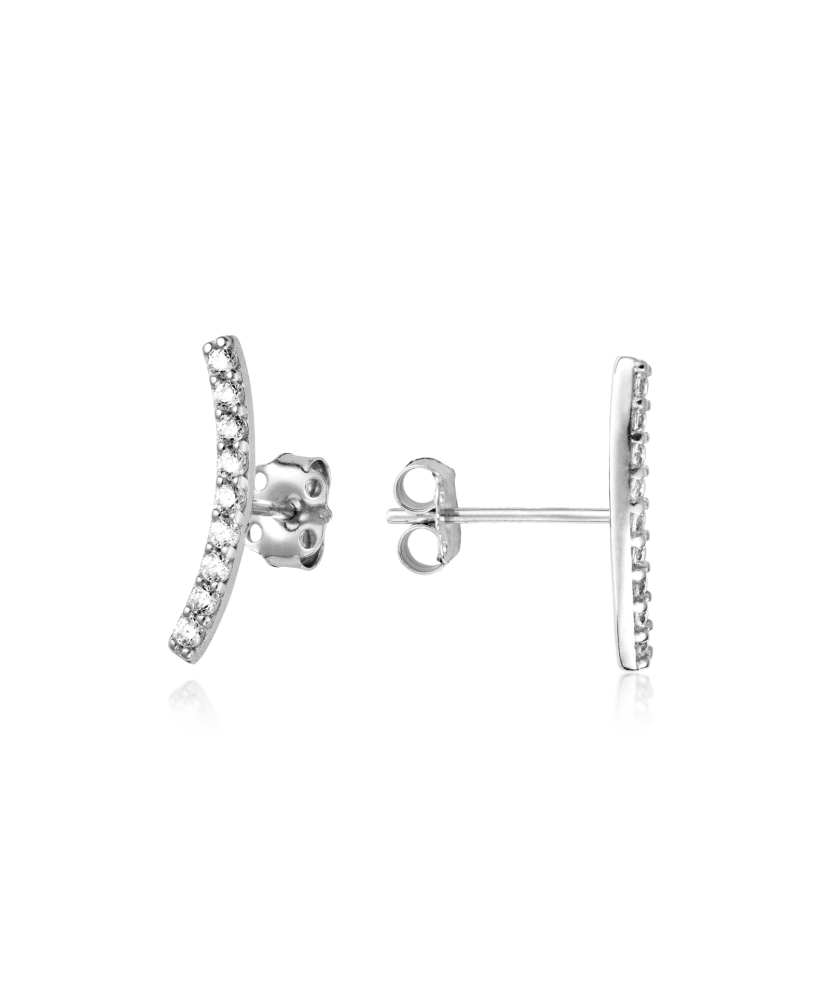 Balto aukso auskarai su cirkoniais