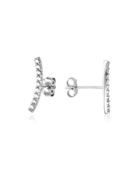 Balto aukso auskarai su cirkoniais