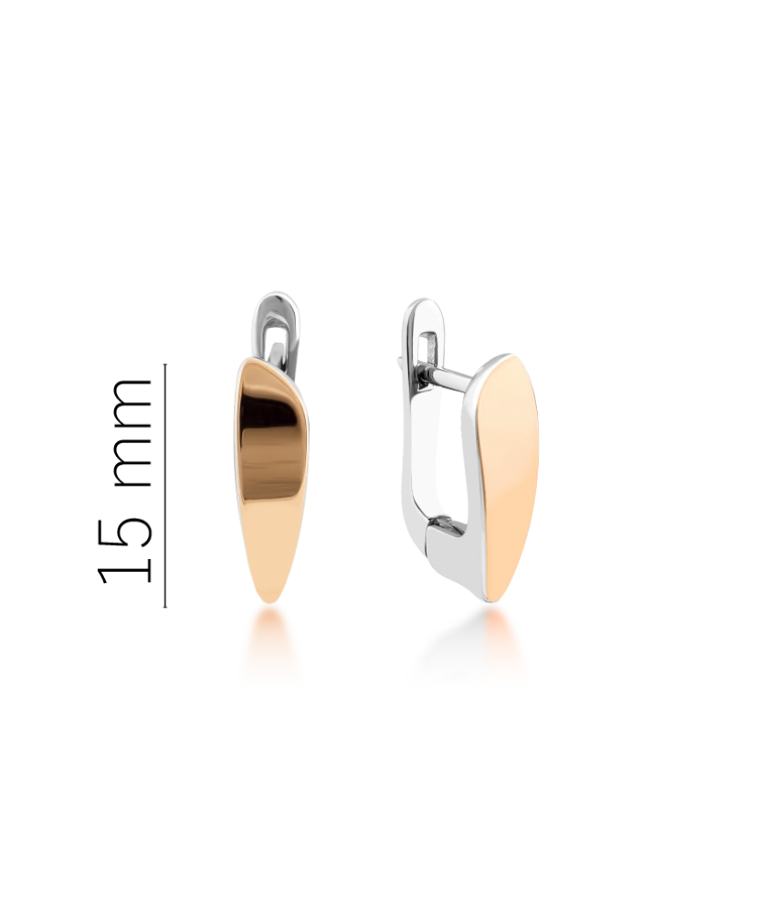 Sidabriniai auskarai dengti auksu