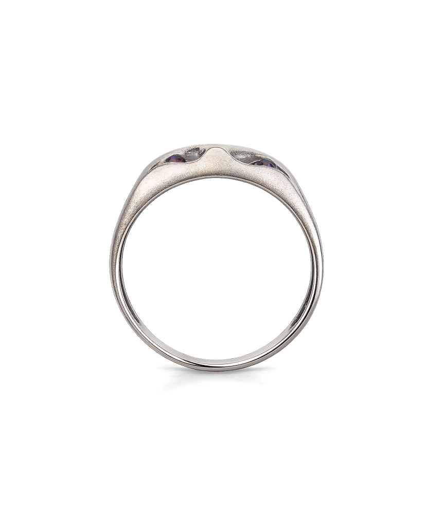 Sidabrinis žiedas su kristalais