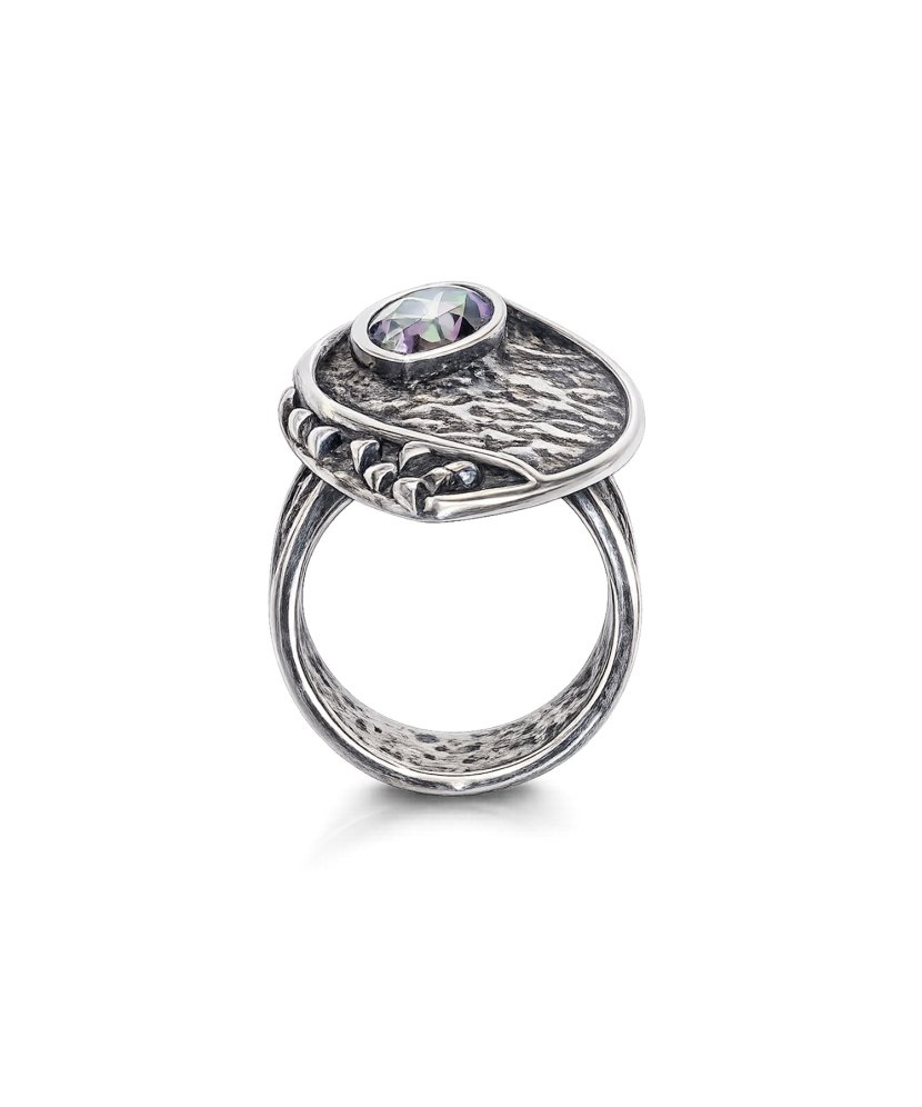 Sidabrinis žiedas su topazu