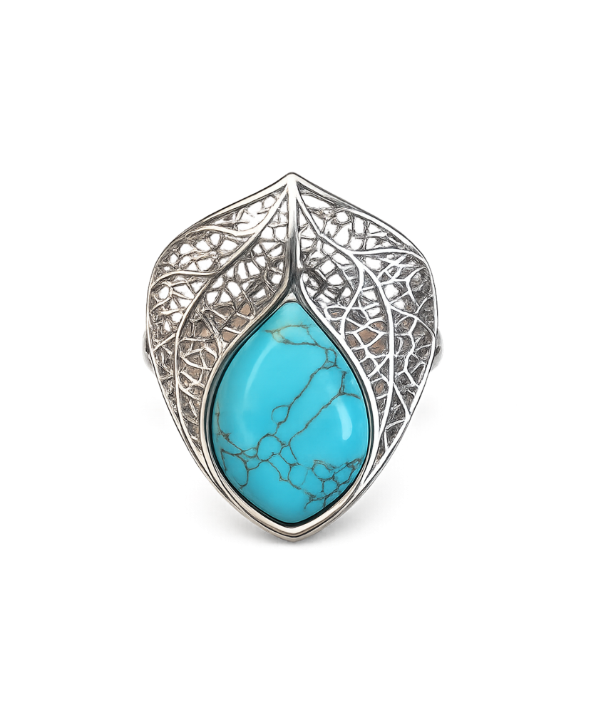 Sidabrinis žiedas su turkiu