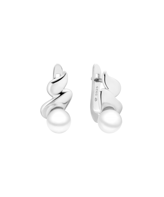 Sidabriniai auskarai su perlais