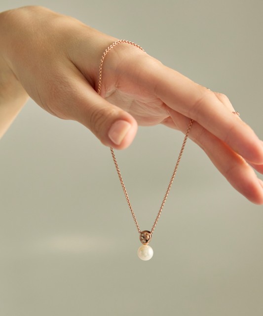 Paauksuotas Sidabrinis pakabukas Su Perlu ir cirkoniu