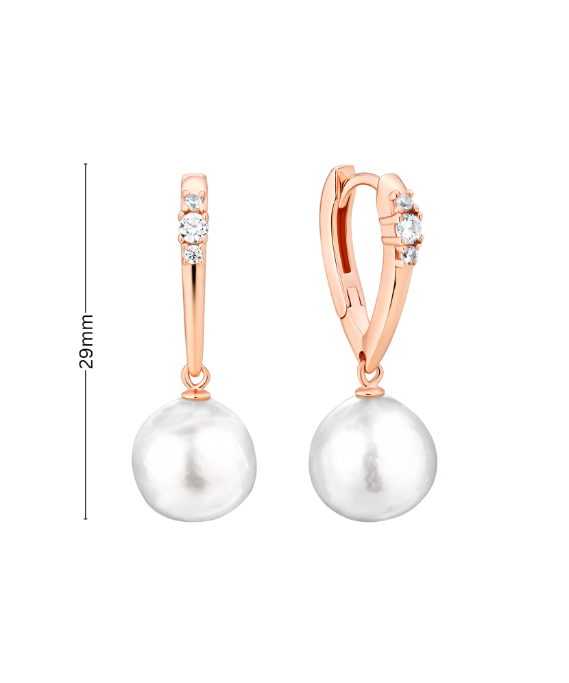 Paauksuoti Sidabriniai auskarai su edisono perlais