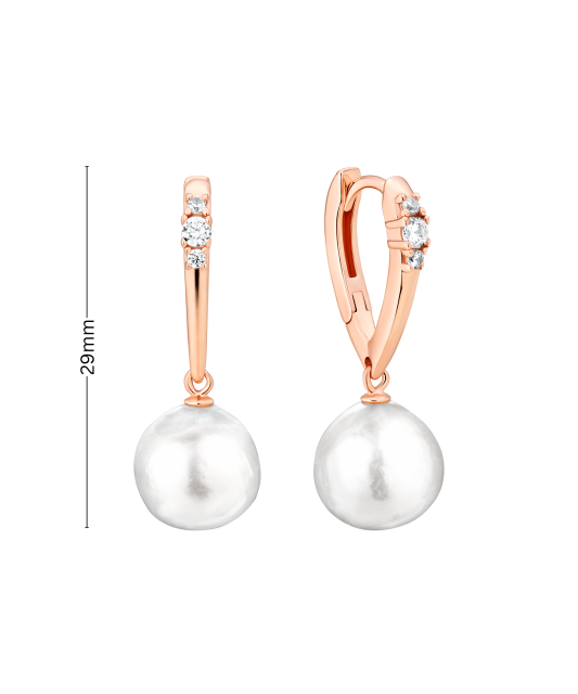 Paauksuoti Sidabriniai auskarai su edisono perlais