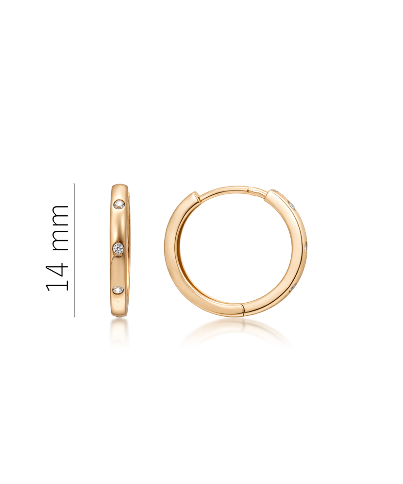 Auksiniai auskarai su cirkoniais